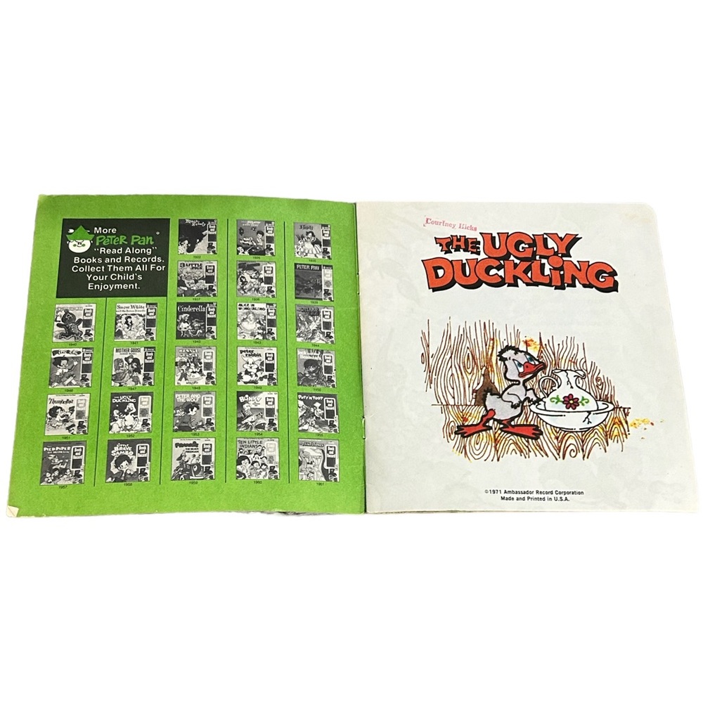 Vintage Peter Pan The Ugly Duckling Read Along Book & Vinyl Record. - Picture 2 of 4